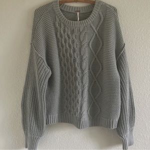 Free People cable knit sweater